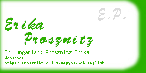 erika prosznitz business card